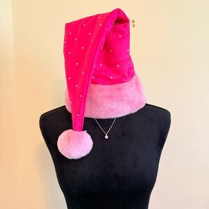 Vintage Victoria Secret Sexy Little Things Pink Rhinestoned Santa Hat